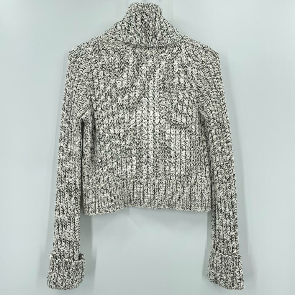Free People Women's Sweater Marled Twisted Chunky Cable Knit, Sz.‎ S Cropped - Picture 2 of 5